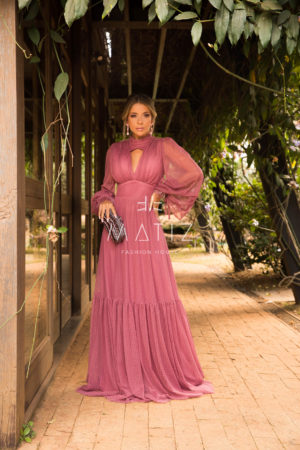 M015 - VESTIDO TULE BERINGELA