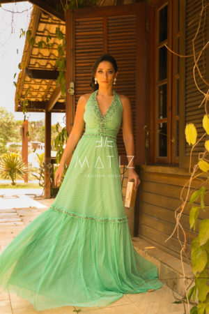 M037 - VESTIDO FRENTE ÚNICA MENTA