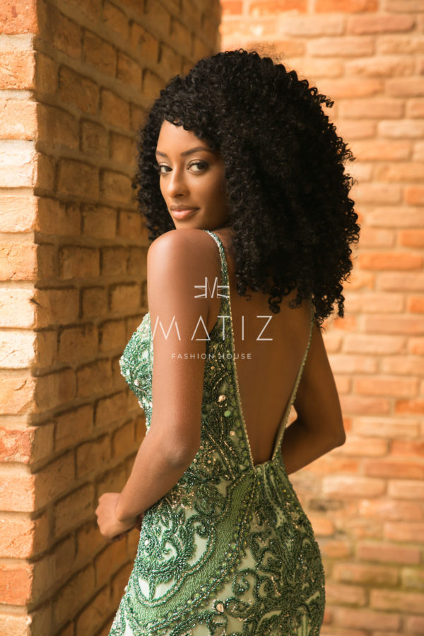 MK421 - VESTIDO VERDE MENTA PEDRARIA - Image 2