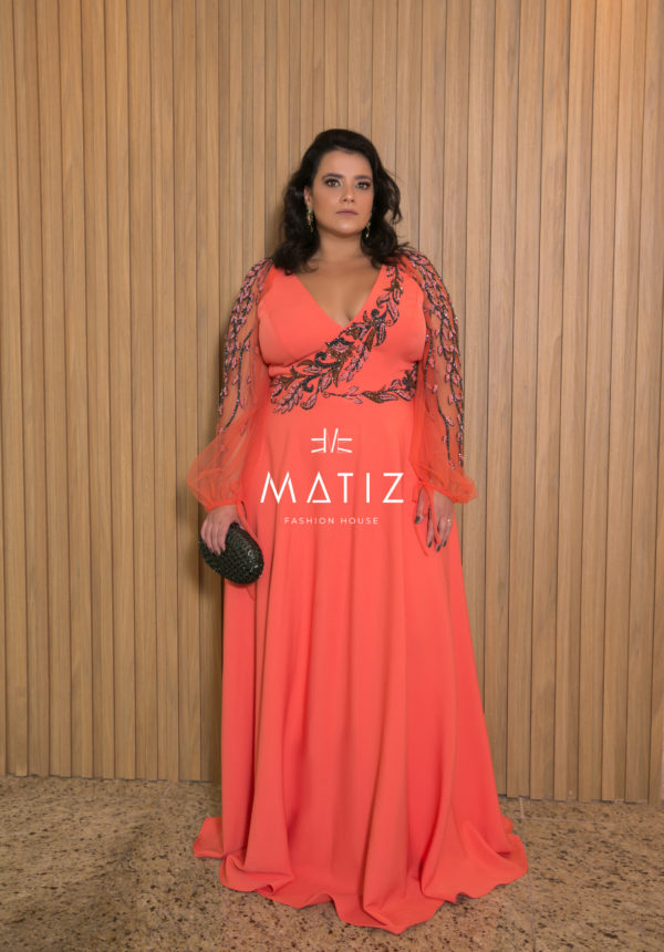 M149 - VT PLUS SIZE CORAL MANGA TULE