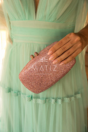 MC017 - CLUTCH ROSE PEDRARIA