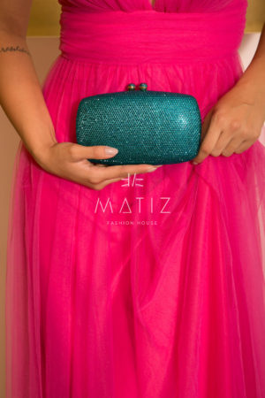 MC019 - CLUTCH AZUL PEDRARIA