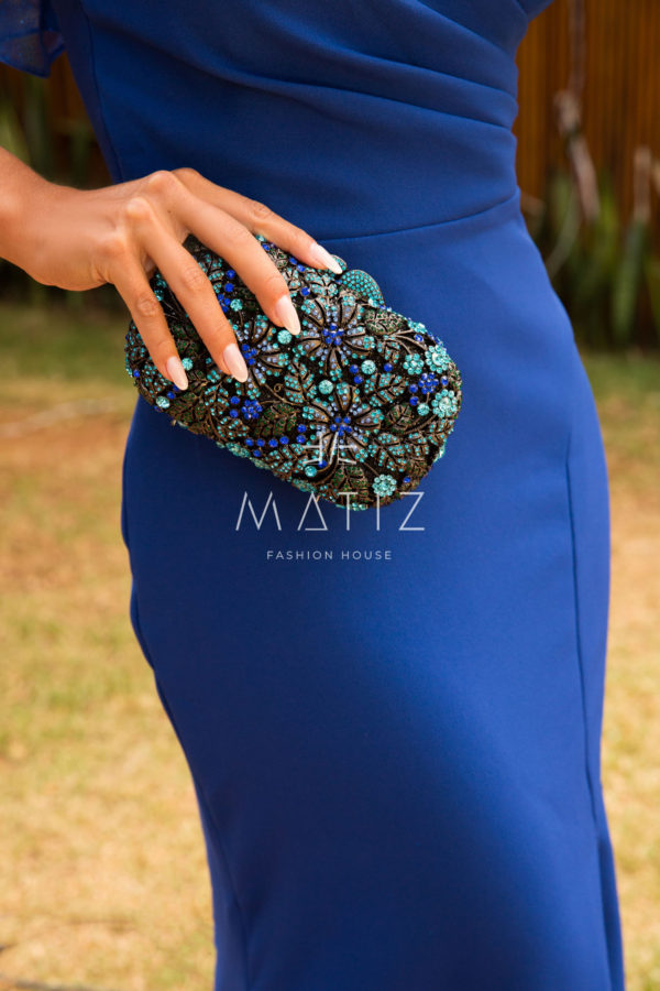 MC012 - CLUTCH AZUL PEDRARIA