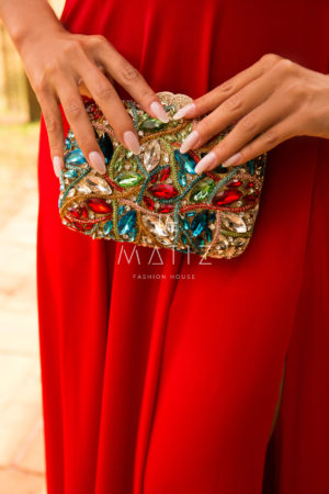 MC013 - CLUTCH COLORIDA PEDRARIA