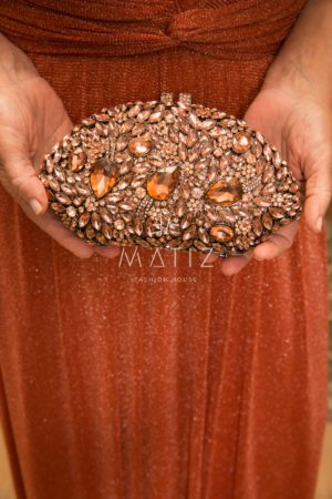 MC035 - CLUTCH PEDRARIA NUDE