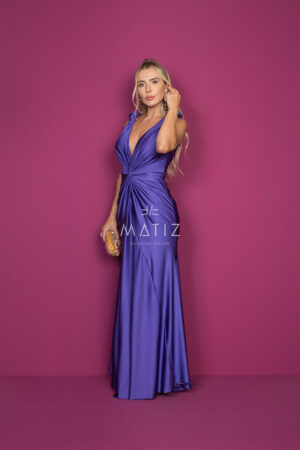 M161- VT ROXO DETALHE MACRAMÊ